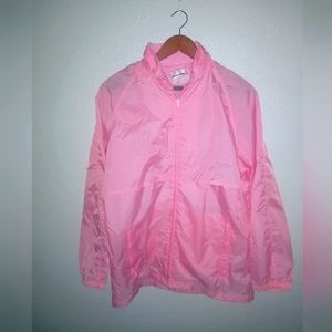 Oshmans Sporting Goods M Rain Jacket Hoodie Windbreaker New Pink
